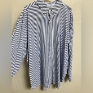 Ralph Lauren Performance Men’s Button Down - Blue Striped